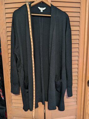 Woman's Terra Sky Cardigan NWT size 3XL black soot color